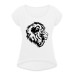 Women's T-Shirt with rolled up sleeves Lion